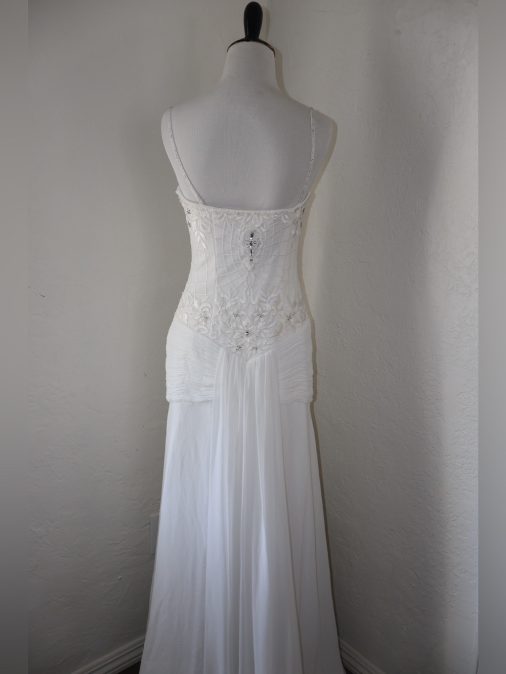 sue wong ivory beaded corset evening gown vintage y2k dress size 2 - Picture 10 of 17